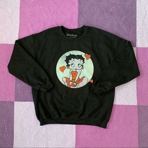 NWOT Betty Boop Black Crewneck